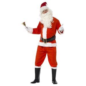 Smiffys Mens Deluxe Santa Claus Christmas Costume Set / Red